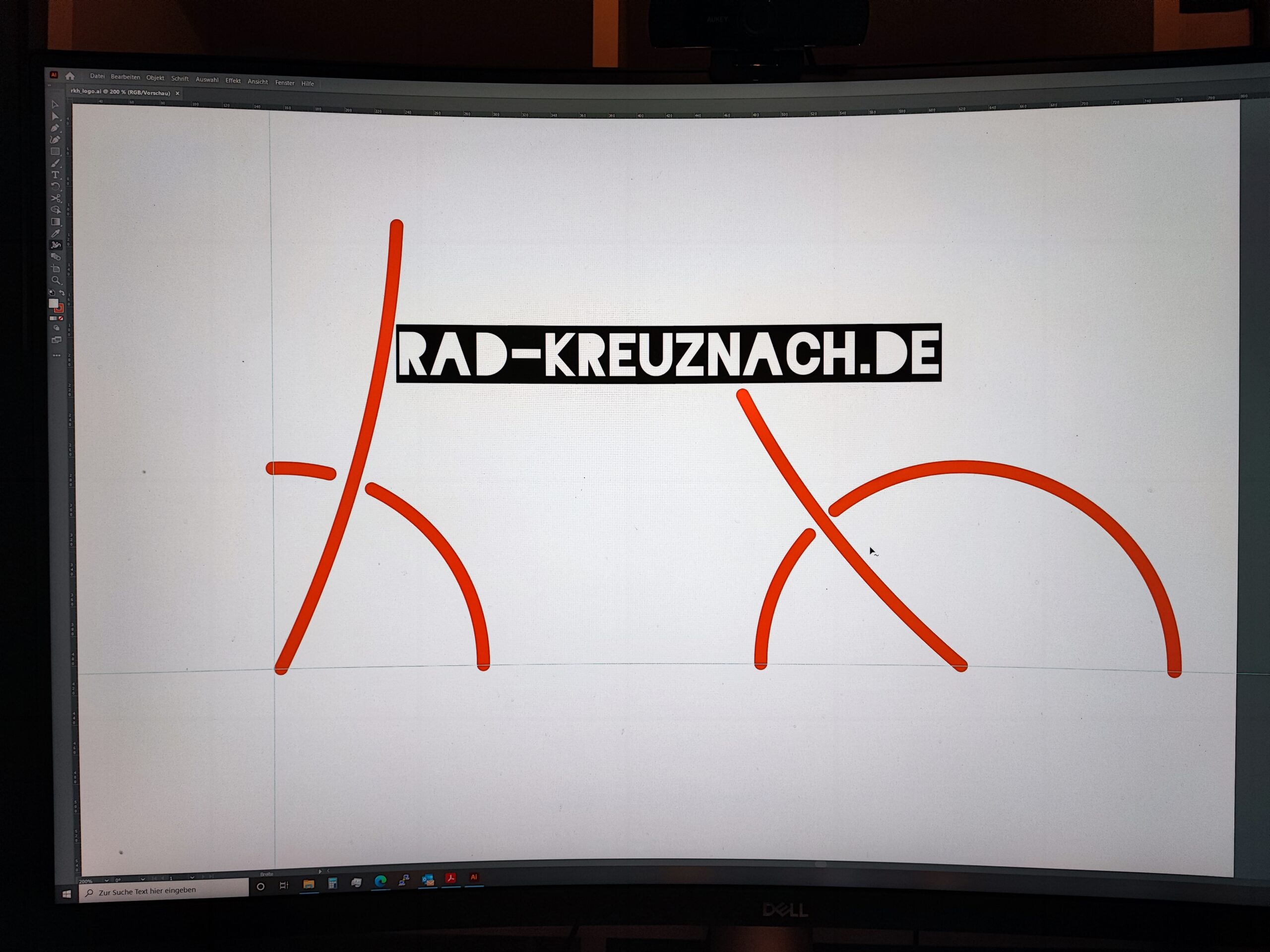 Screenshot des Entwurfs des Rad-Kreuznach Logos
